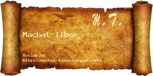 Machat Tibor névjegykártya